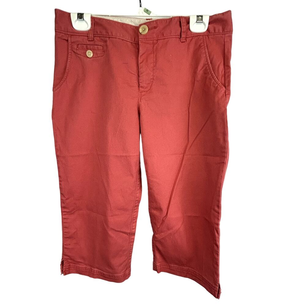 SKU 2125 Dockers Women's Peach Pink Stretch Capri Pants Size 8P